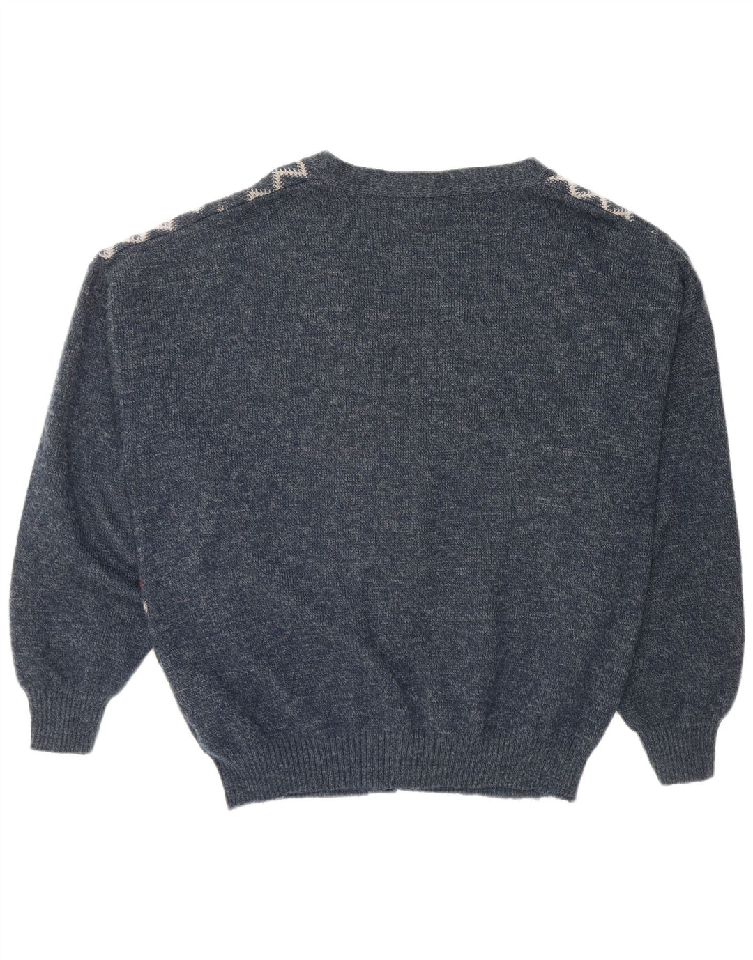 CANDA Herren-Strickjacke mit lockerer Passform, 2XL, Marineblau, Argyle/Diamant-Acryl