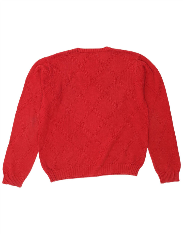 Izod Herren-Pullover mit Rundhalsausschnitt, Größe S, rote Baumwolle