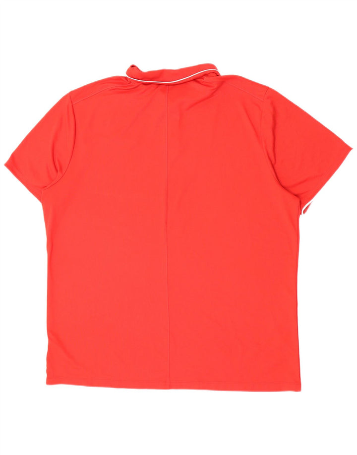 Nike Herren-Poloshirt mit normaler Passform, 2XL, rotes Polyester