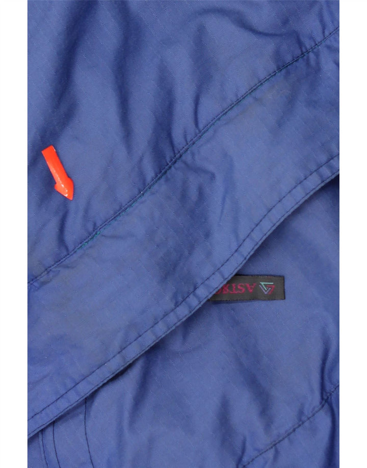 Vintage Herren Grafik Pullover Skijacke UK 42 XL Blau Polyamid