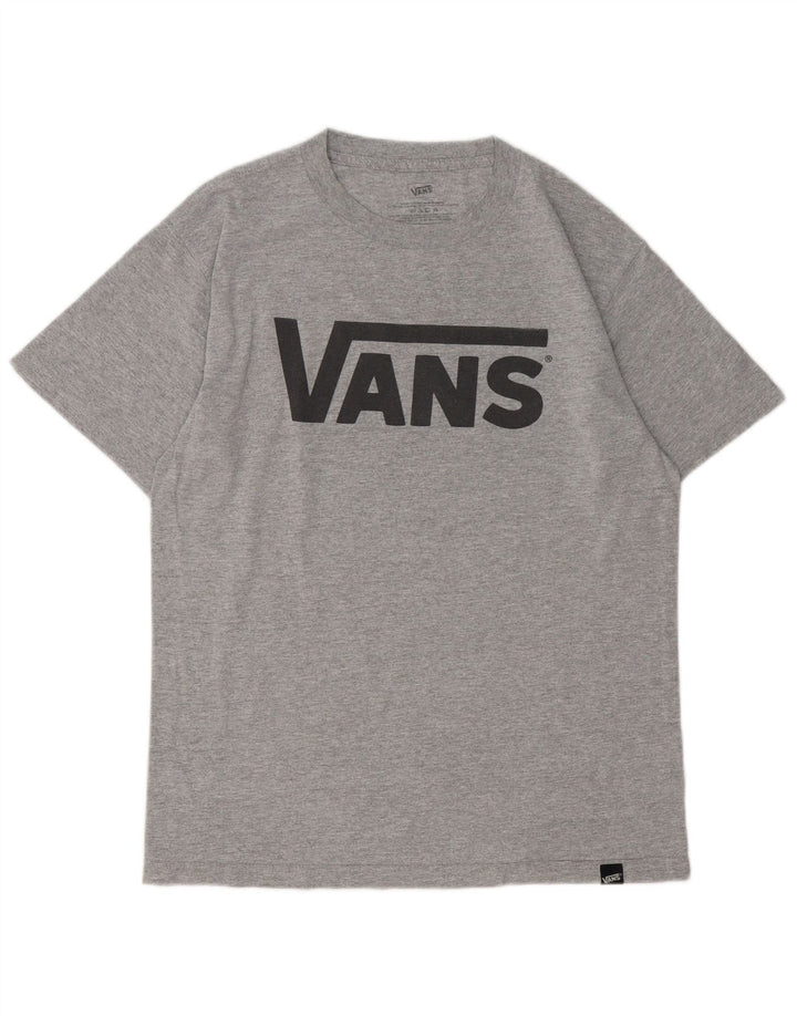 Vans Herren-T-Shirt mit Grafik, mittelgraue Baumwolle