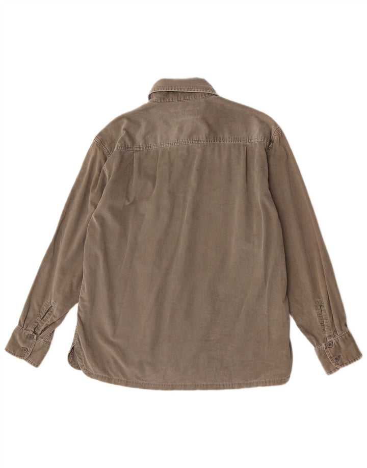 Wrangler Herren Cordhemd Mittelgrau