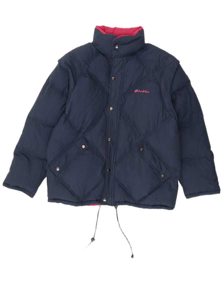 Lotto Herren Reversible Wattierte Jacke UK 36 Small Marineblau Polyester
