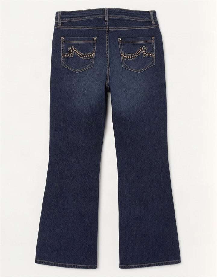 Marks & Spencer Damen Bootcut Jeans UK 16 Large W36 L30 Marineblau