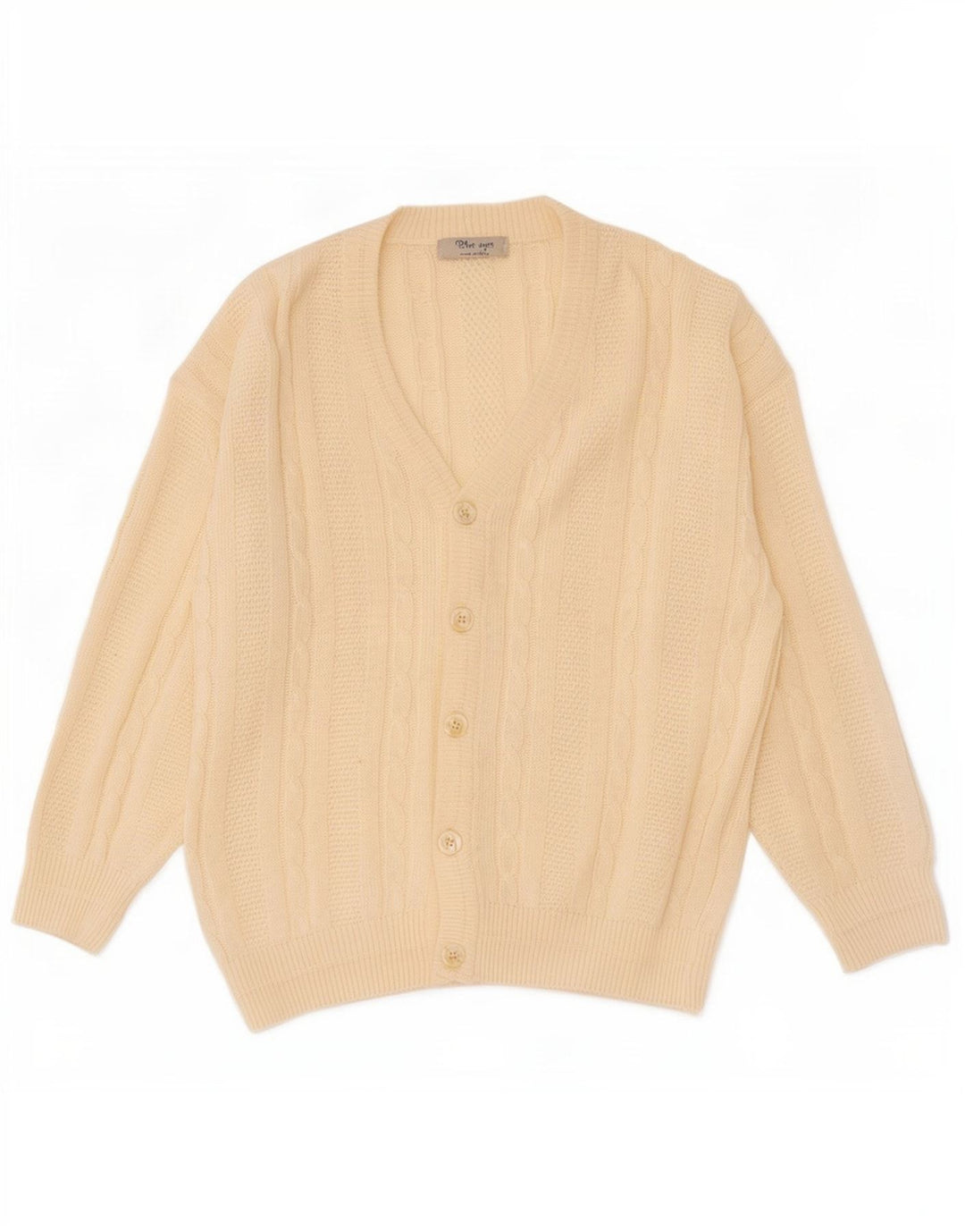Blue Eyes Herren-Cardigan aus mittelweißer Baumwolle