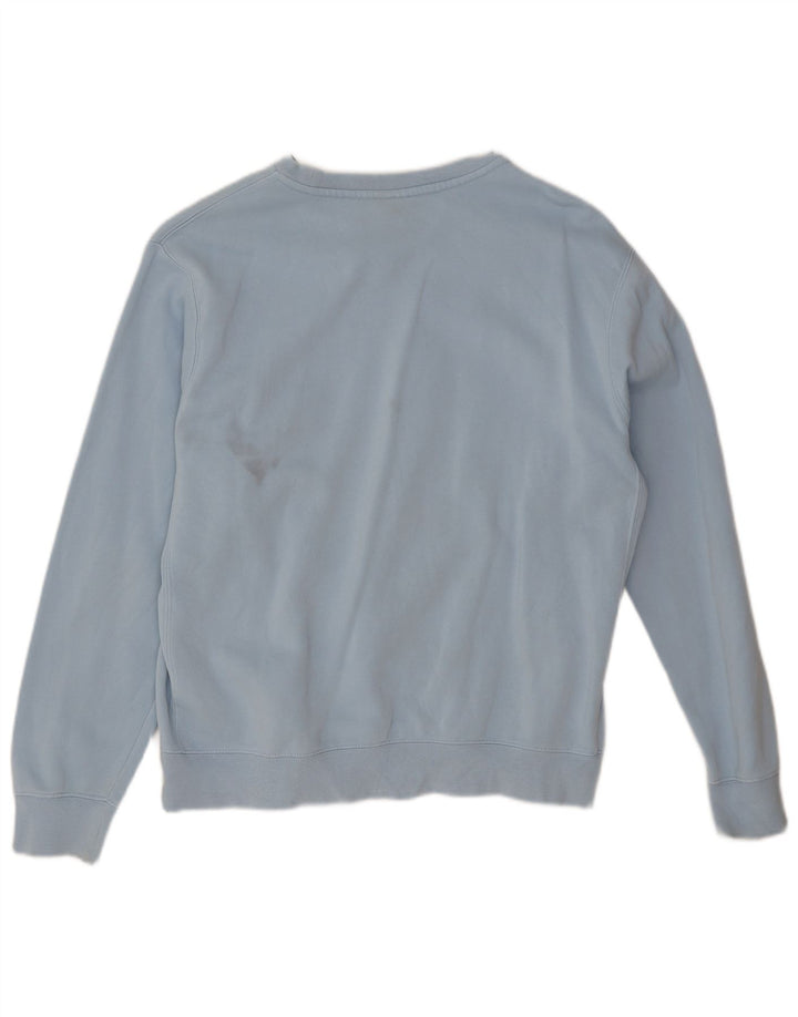 Nike Herren-Sweatshirt-Pullover aus mittelblauer Baumwolle