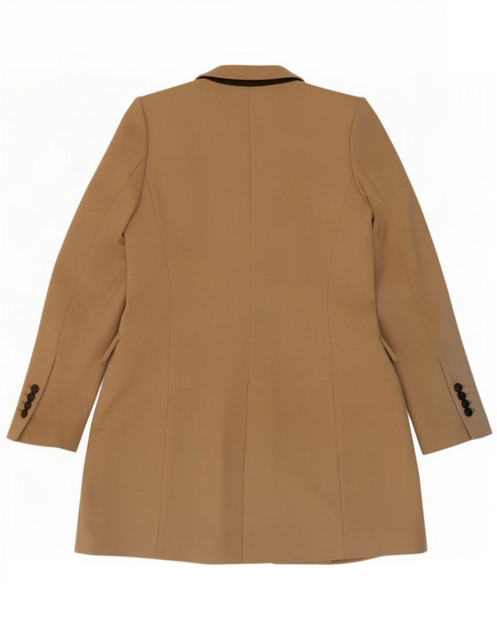 Zara Damen Mantel UK 12 Mittelbeige Wolle