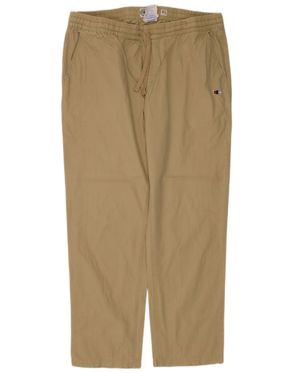 CHAMPION Mens Straight Chino Trousers XL W38 L28 Beige Cotton