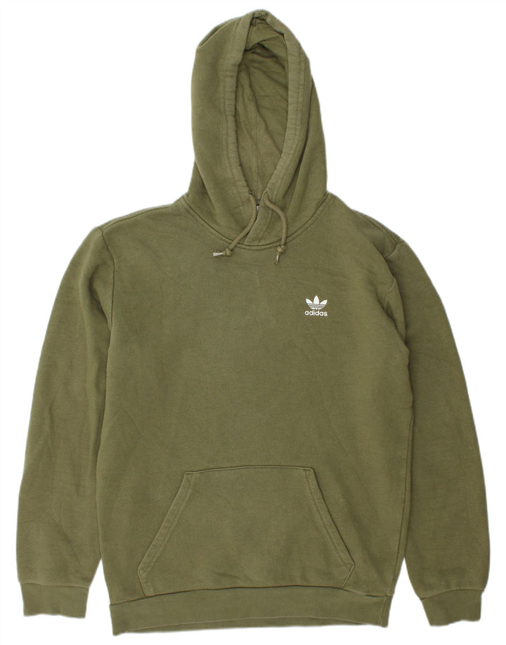 Adidas Herren Kapuzenpullover, klein, grüne Baumwolle