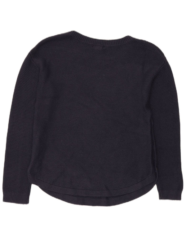 Fat Face Damen-Pullover mit U-Boot-Ausschnitt, Gr. 8, Marineblau, Viskose