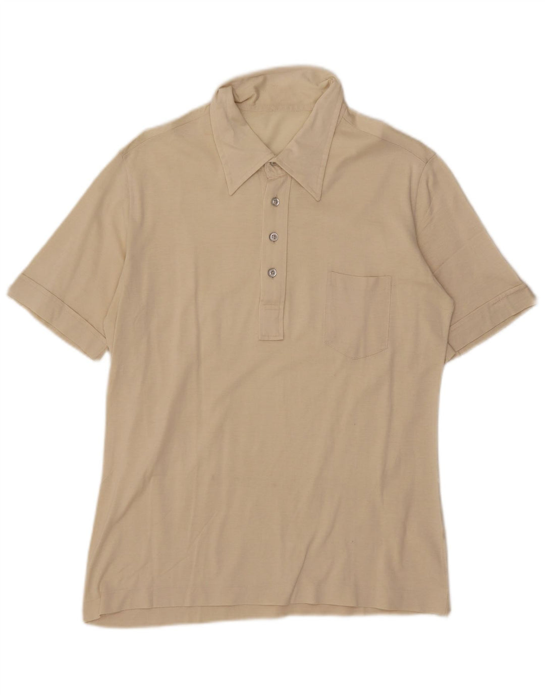 Vintage Herren Poloshirt IT 46 Small Beige