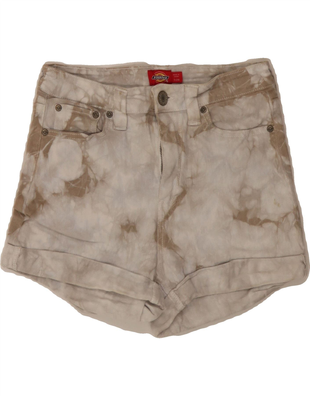 DICKIES Womens Denim Shorts US 7 Medium W28  Grey Tie Dye Cotton Vintage Dickies and Second-Hand Dickies from Messina Hembry 