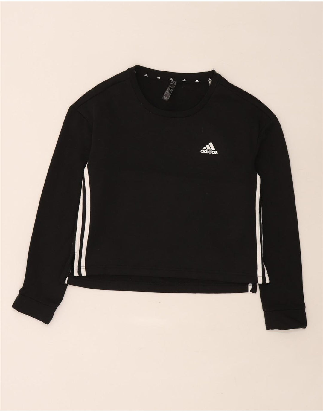 Adidas Damen Sweatshirt Pullover UK 8/10 Small Schwarz Polyester