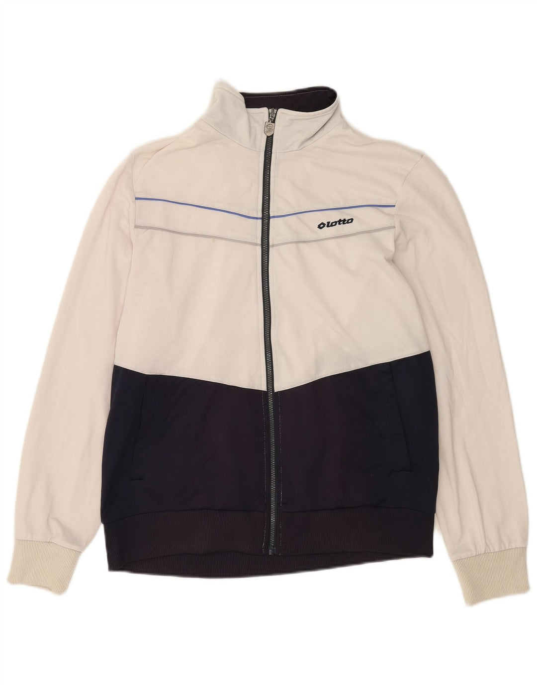 Lotto Herren-Trainingsanzug-Oberteil, Jacke, Größe L, Weiß, Farbblock