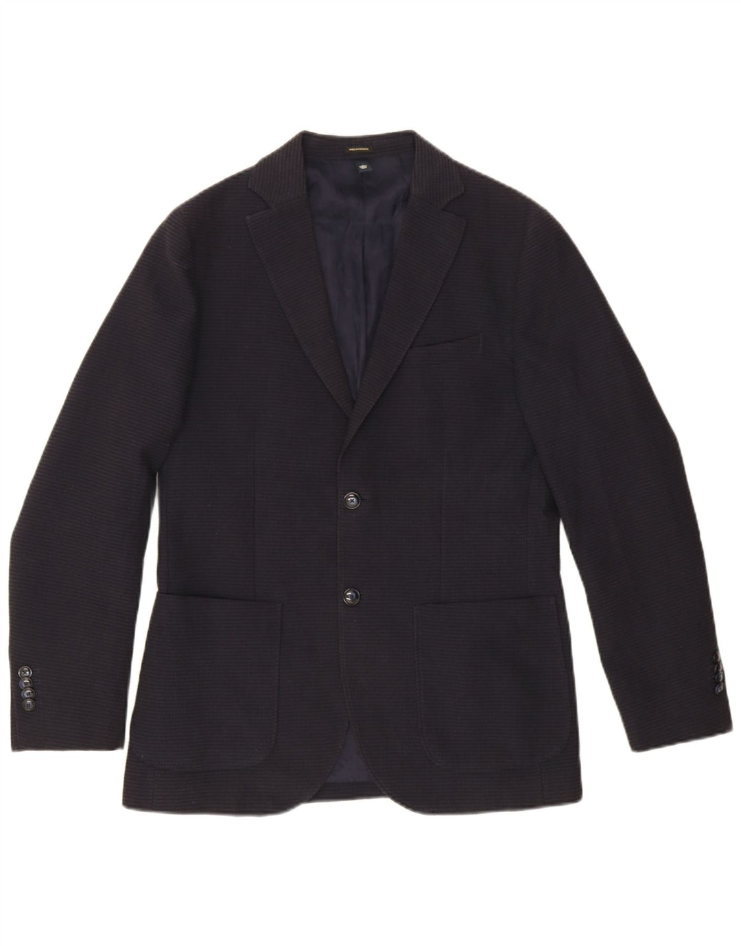 Massimo Dutti Herren-Blazer mit 2 Knöpfen, EU 48, mittleres Marineblau, Acetat