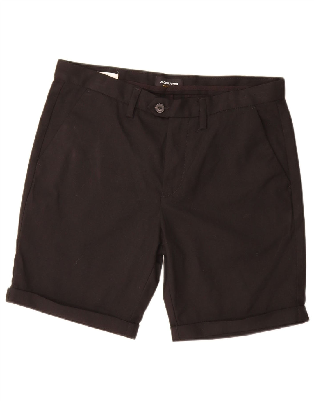 JACK & JONES Herren Chinoshorts Medium W30 Schwarz Polyester
