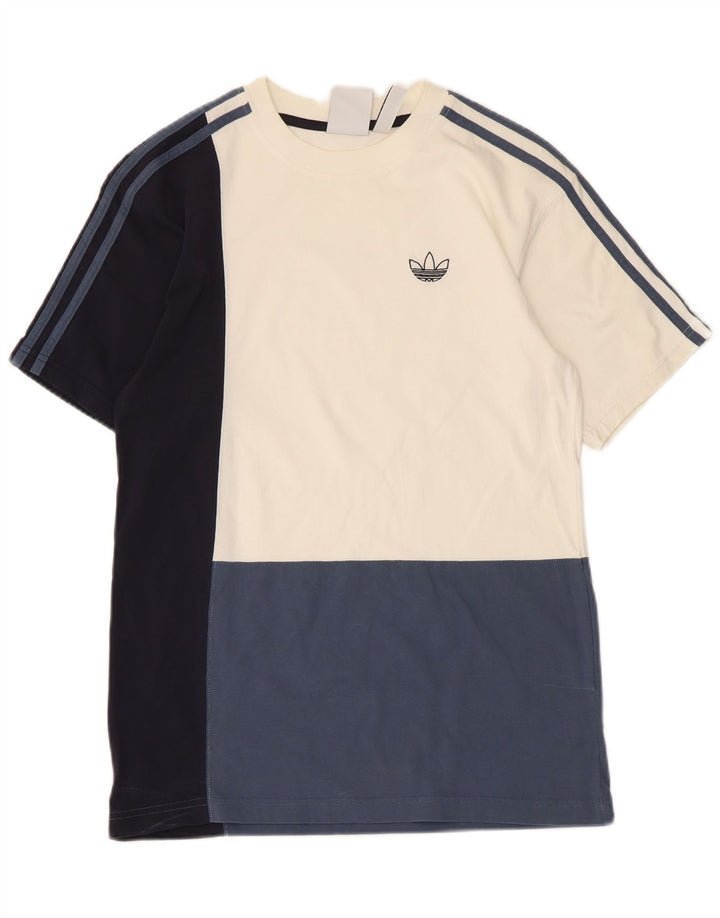 Adidas Herren T-Shirt Top Small Mehrfarbig Colourblock Baumwolle
