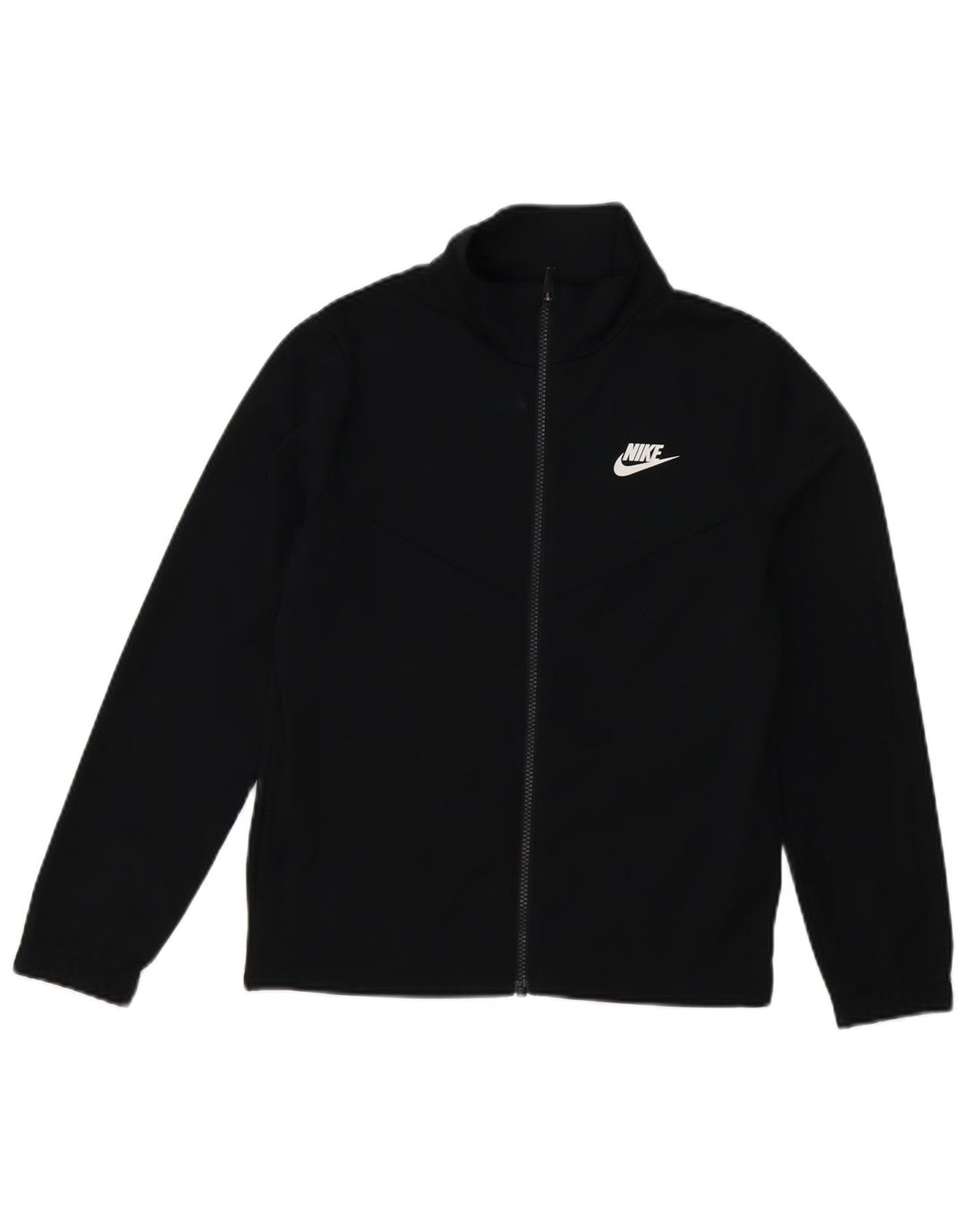 Nike Jungen-Trainingsanzugoberteil mit Grafik, 12–13 Jahre, Größe L, Schwarz, Polyester