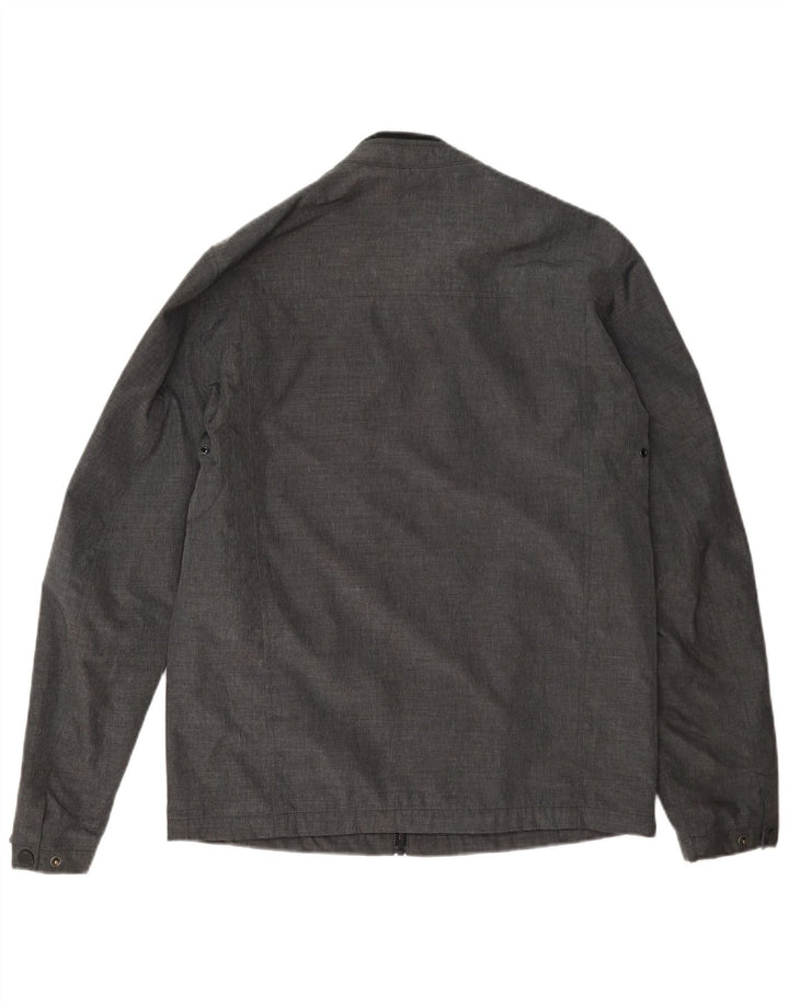 Ted Baker Herren-Bomberjacke, Größe 2, klein, graues Polyamid