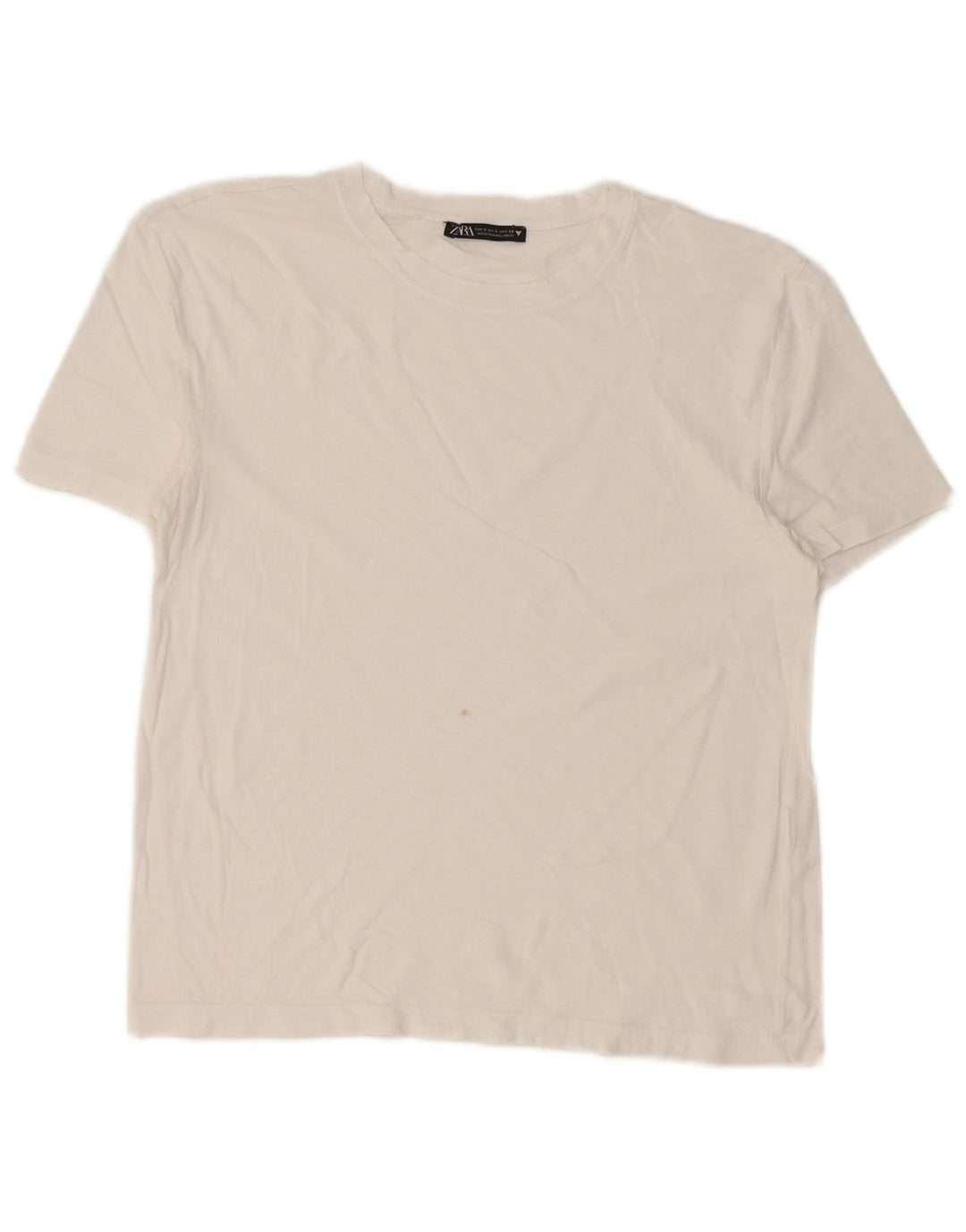 Zara Damen T-Shirt Top UK 10 Small Weiß