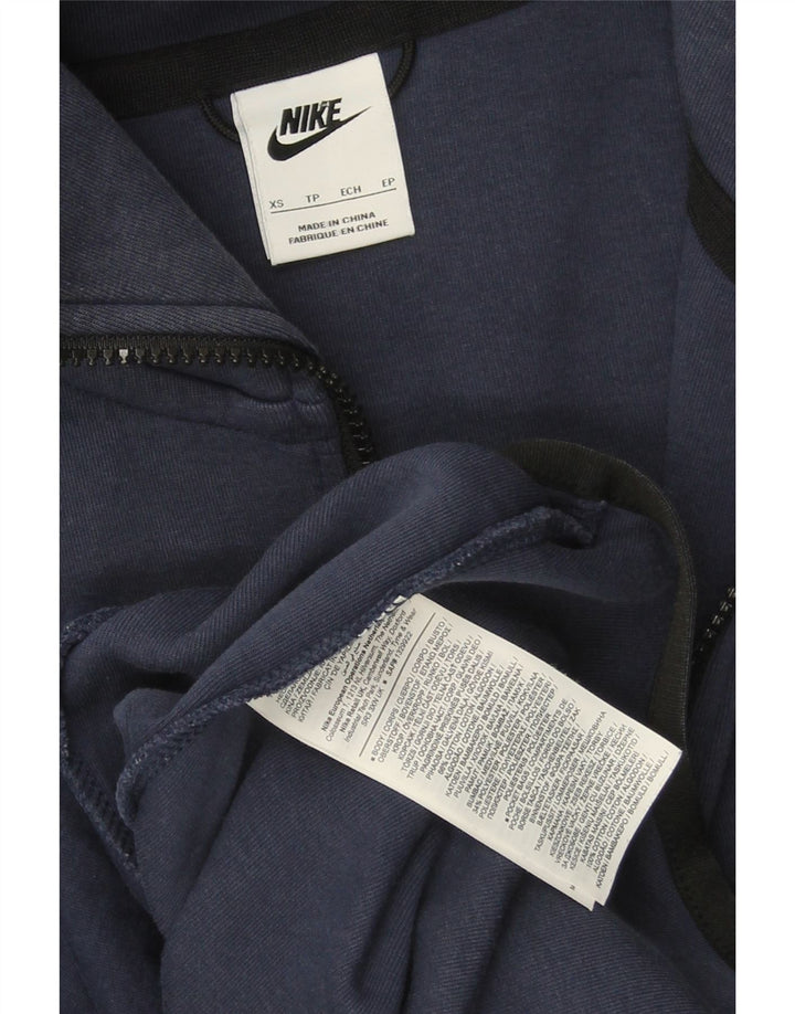 NIKE Herren-Kapuzenpullover mit Reißverschluss, XS, Marineblau, Baumwolle