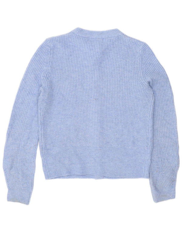 Marks & Spencer Damen Strickjacke Pullover UK 8 Small Blue Acrylic