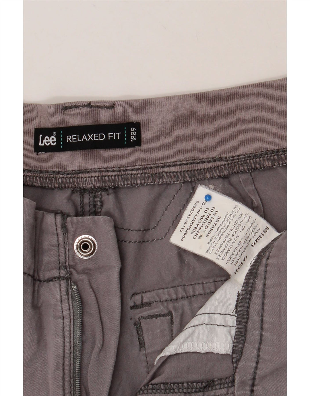 LEE Womens Relaxed Fit Cargo Capri Trousers US 10 Large W30 L20 Grey Vintage Lee and Second-Hand Lee from Messina Hembry 