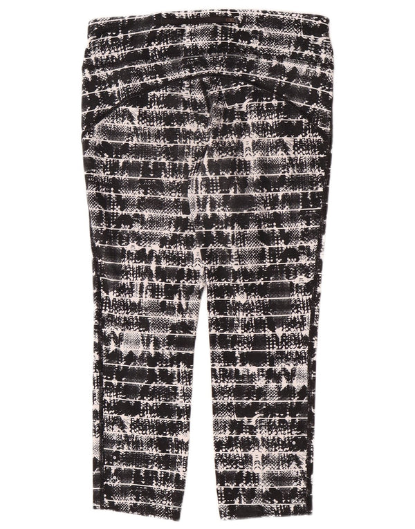 Nike Damen Capri-Leggings UK 12 Mittelschwarzes geometrisches Polyester