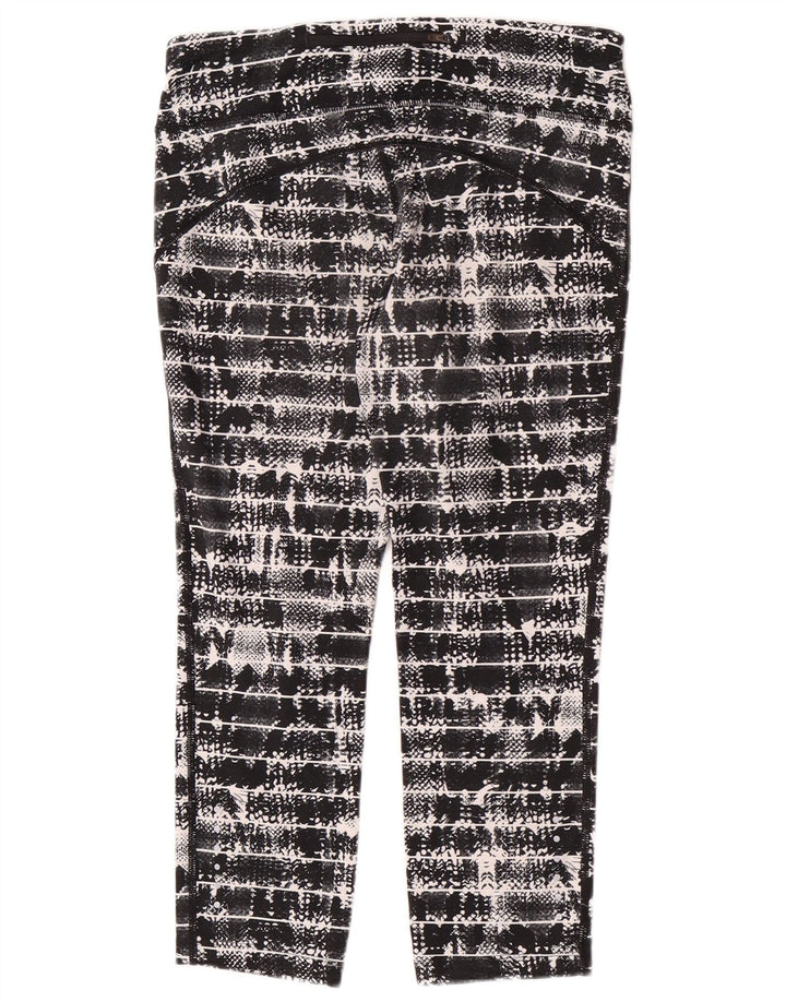 Nike Damen Capri-Leggings UK 12 Mittelschwarzes geometrisches Polyester