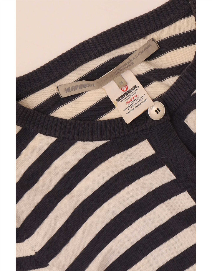 Murphy & Nye Damen-Cardigan-Pullover UK 12 Medium Navy Blue Nautical