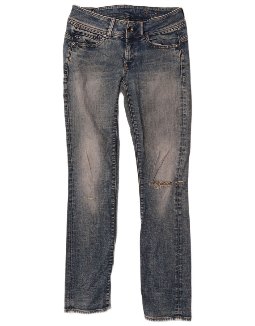 G-Star Damen Distressed Skinny Jeans W30 L31 Blau