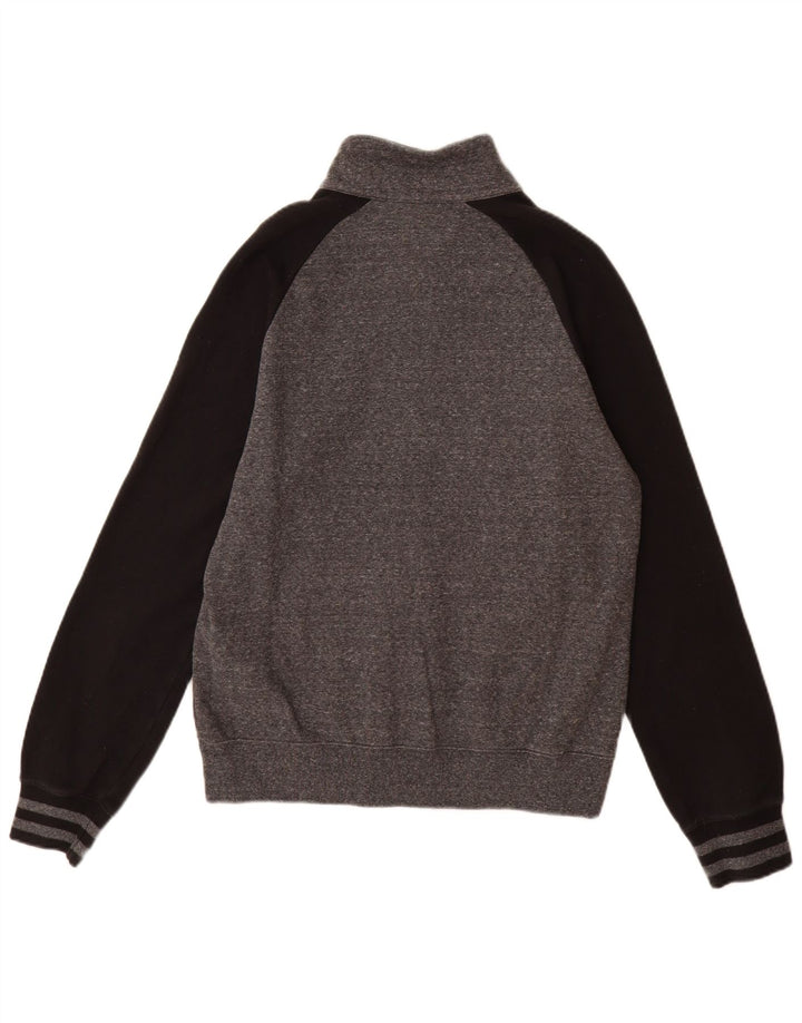Champion Herren-Trainingsanzug-Top-Jacke, große graue Colourblock-Baumwolle
