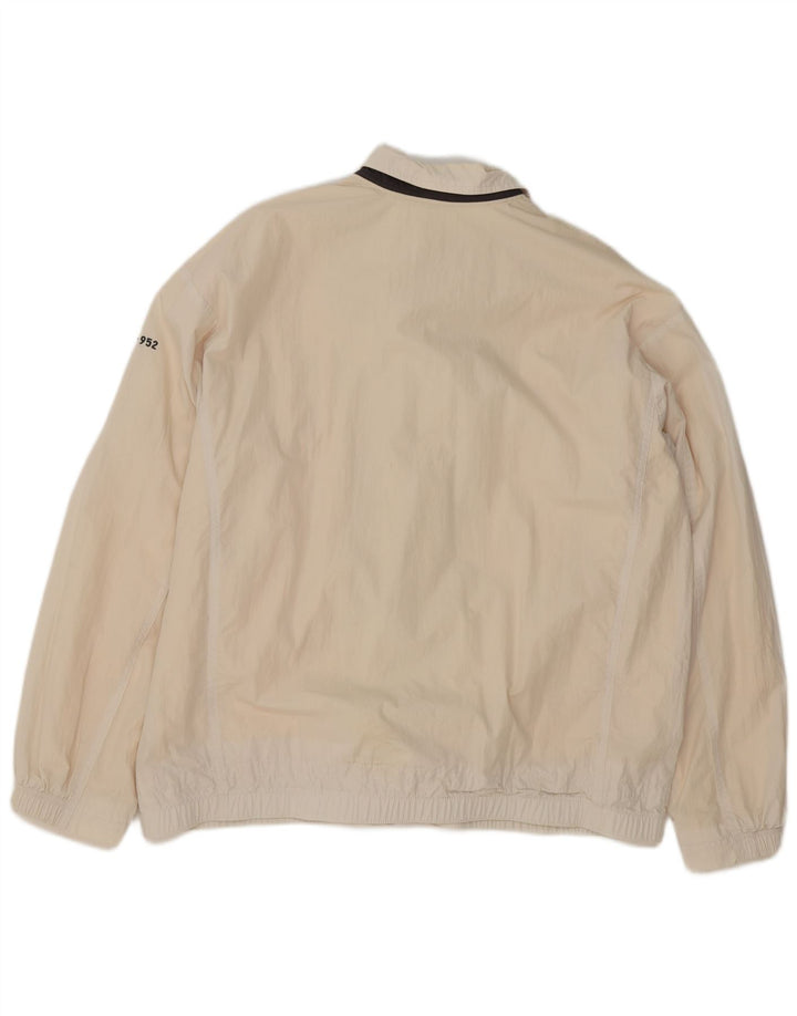 NIKE Mens Bomber Jacket UK 42/44 Large White Cotton