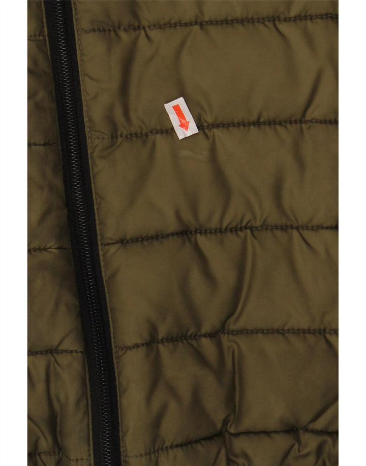 Ellesse Herren Wattierte Jacke UK 36 Small Khaki Polyester