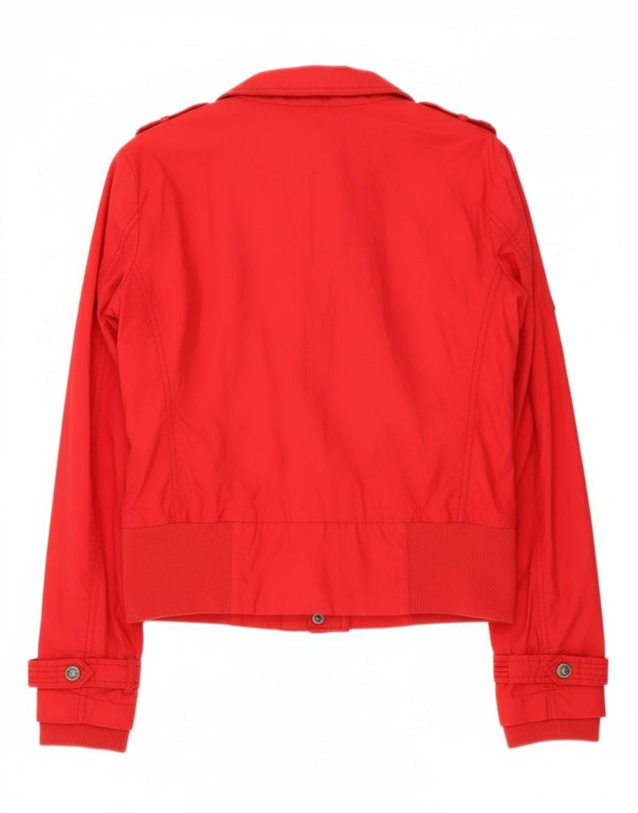 Esprit Damen Militärjacke UK 14 Große rote Baumwolle