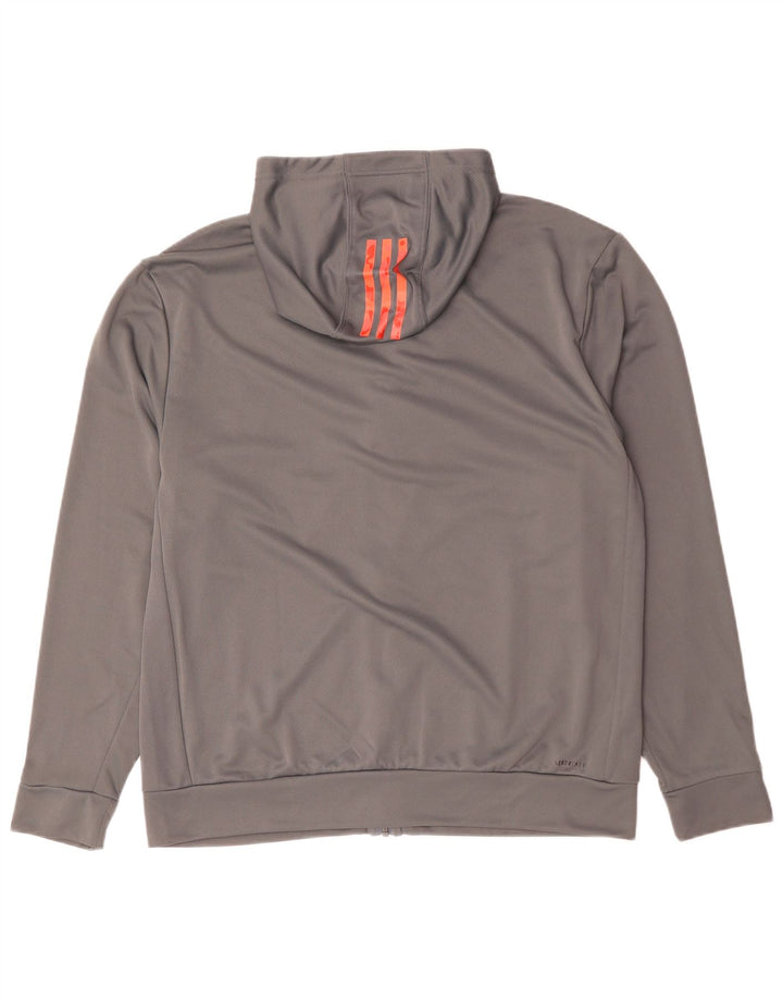 Adidas Herren Aeroready Zip Hoodie Pullover Mittelgraues Polyester