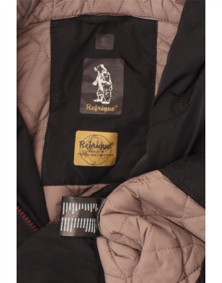Refrigue Herren-Jacke mit Kapuze, gepolstert, UK 36, Größe S, Schwarz, Polyester