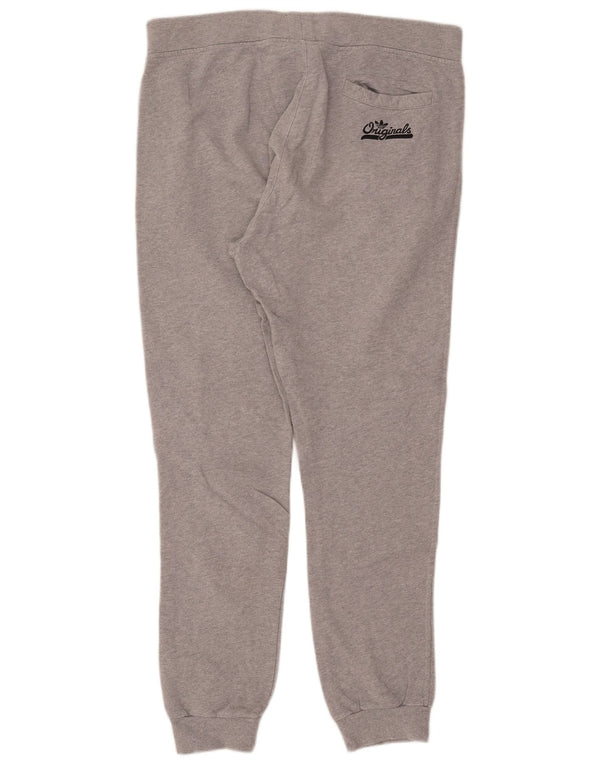 Adidas Herren-Trainingshose, Jogginghose, groß, grau gefleckte Baumwolle