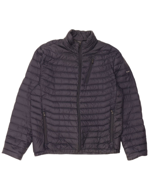 MICHAEL KORS Wattierte Herrenjacke UK 42 XL Marineblaues Nylon