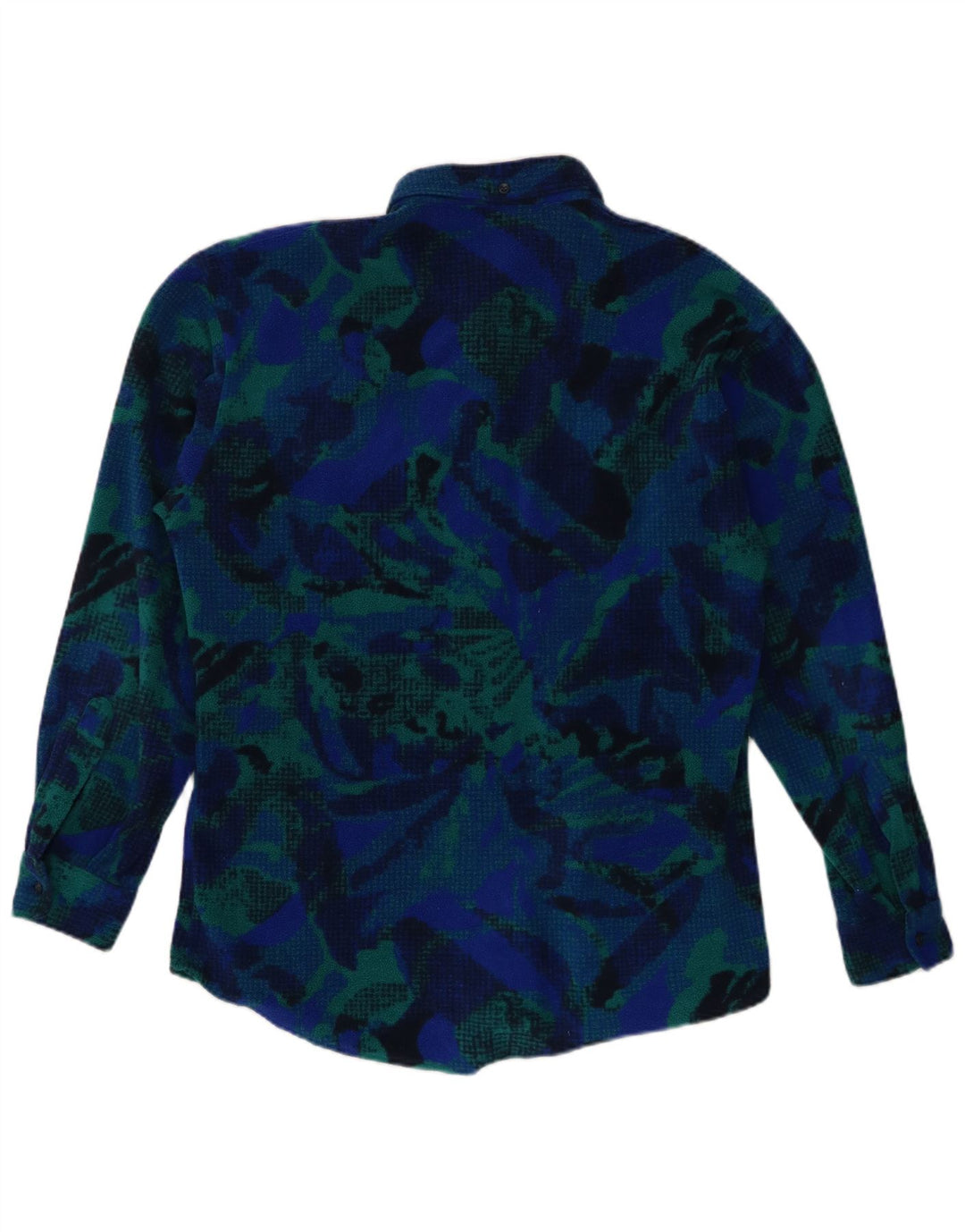 Fila Herren-Fleecehemd mit abstraktem Muster, IT 46, klein, Blau