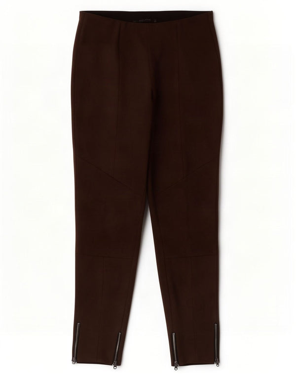 Zara Damen Skinny Freizeithose Medium W28 L26 Braun Polyester