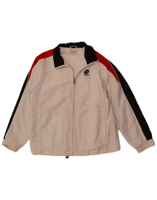 LOTTO Damen-Trainingsanzug-Oberteil, Jacke, UK 16, Größe L, Weiß, Colourblock-Polyester