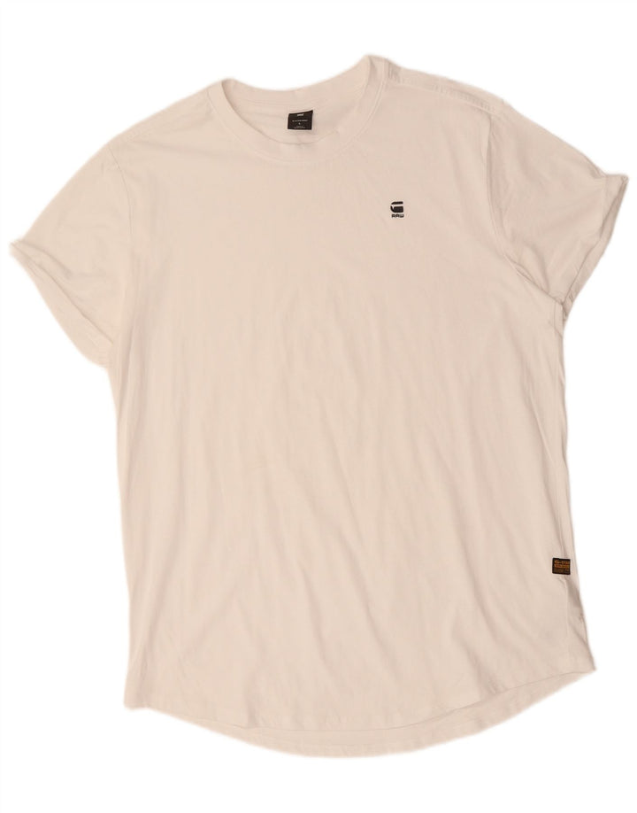 G-STAR Herren T-Shirt Top Große weiße Baumwolle