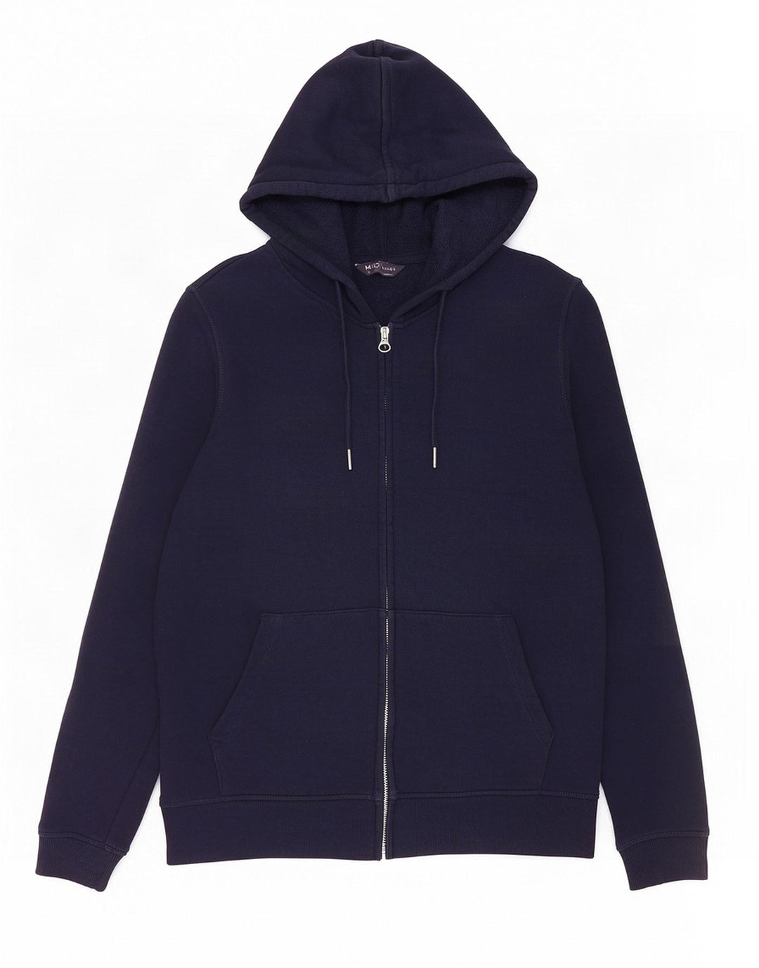 Marks & Spencer Damen-Kapuzenpullover mit Reißverschluss, UK 12, mittelmarineblau, Baumwolle