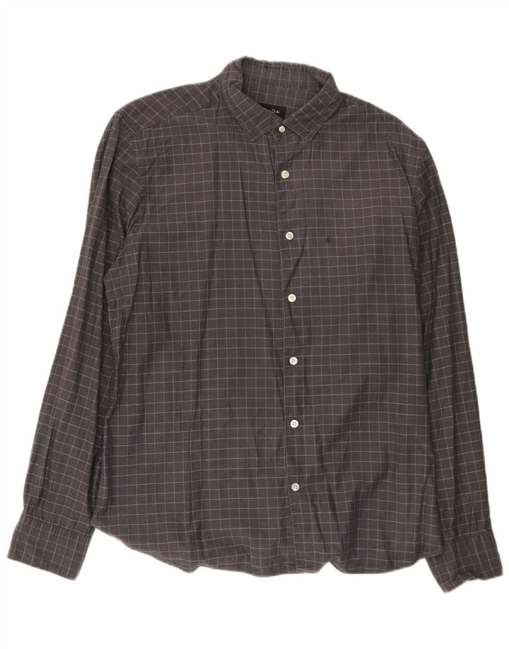 Massimo Dutti Herrenhemd XL Grau kariert