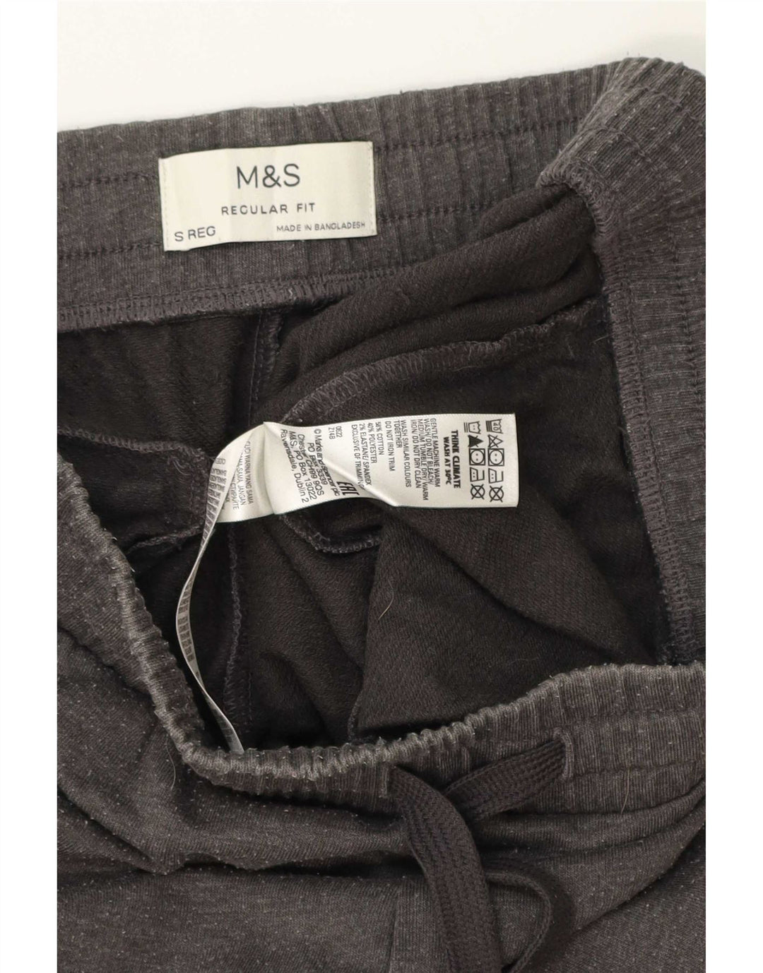 Marks & Spencer Herren-Trainingshose, normale Passform, Größe S, Grau, Baumwolle