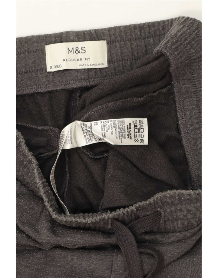 Marks & Spencer Herren-Trainingshose, normale Passform, Größe S, Grau, Baumwolle