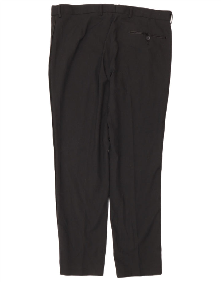Marks & Spencer Slim-Anzughose für Herren, W34, L29, Schwarz, Polyester