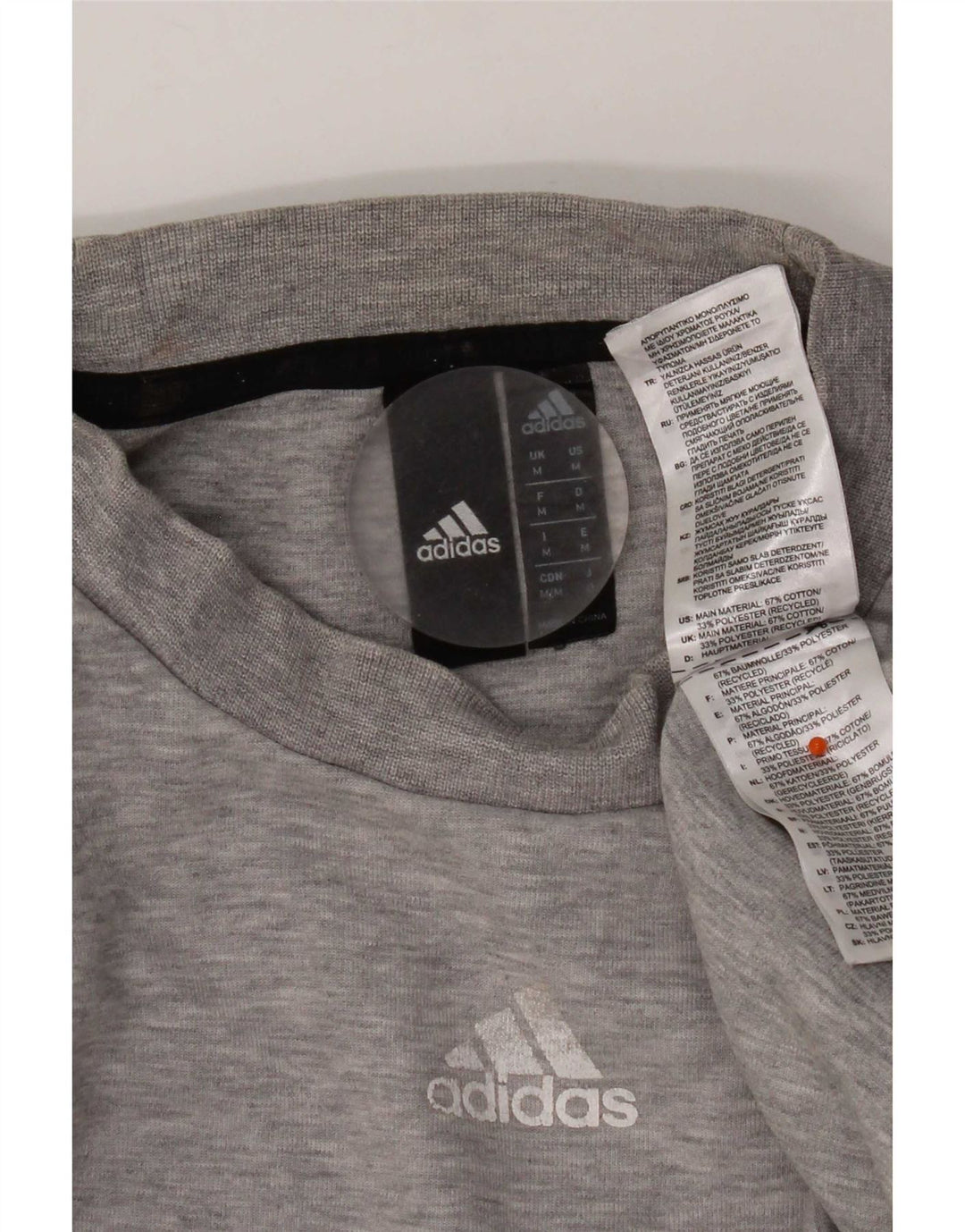 Adidas Herren Sweatshirt Pullover mittelgraue Baumwolle