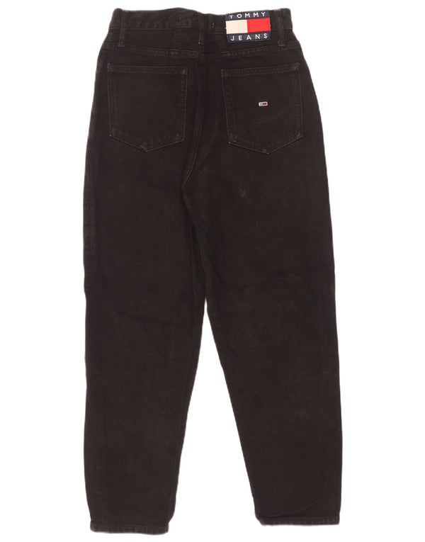 Tommy Hilfiger Damen Crop Tapered Jeans W25 L25 Schwarz